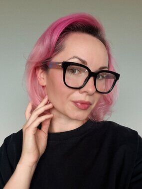 Gucci Women Eyeglasses Black Pink Havana Square GG0958O 016 NEW AUTHENTIC